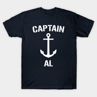 Nautical Captain Al Personalized Boat Anchor T-Shirt